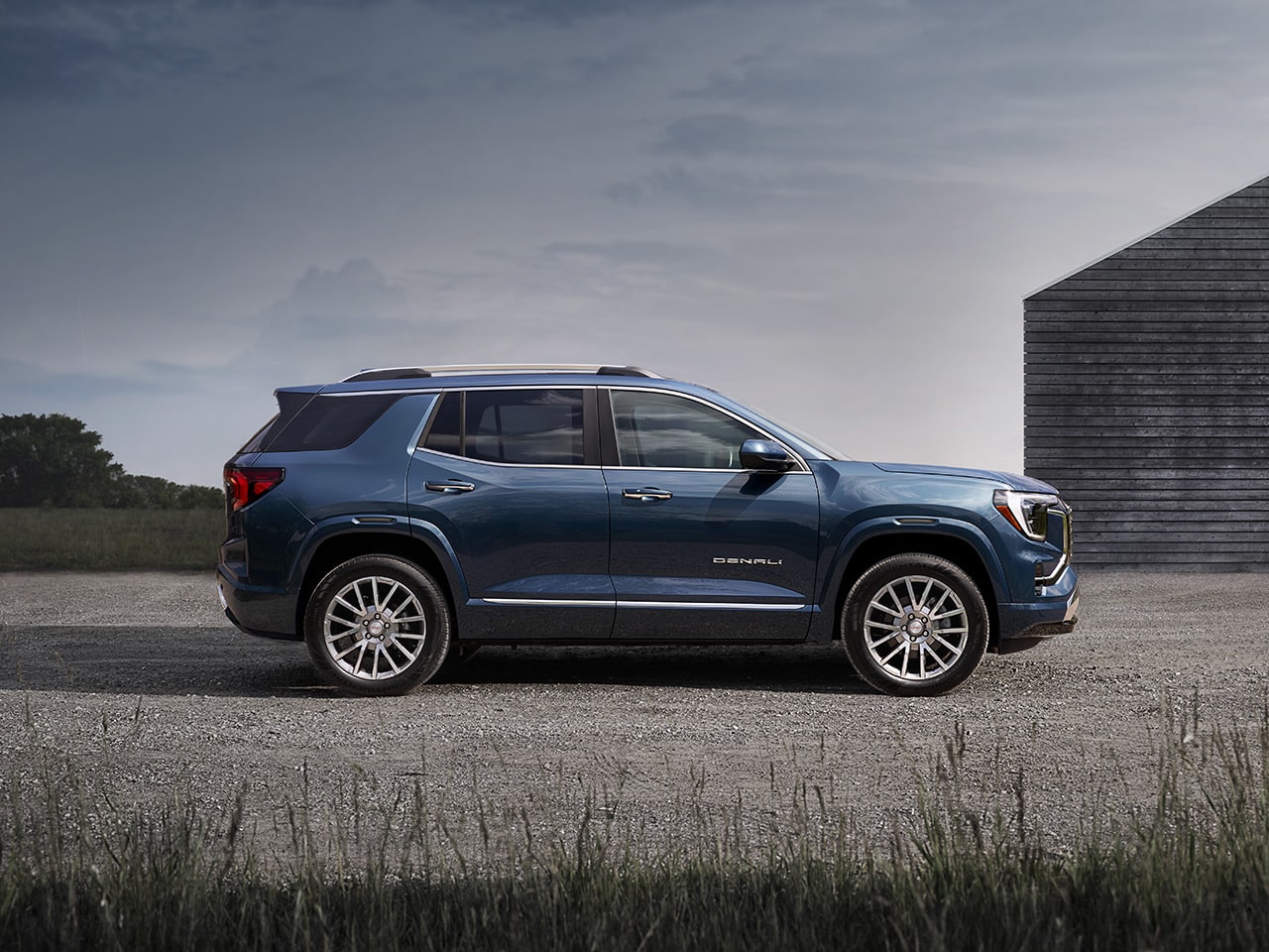 Profile View of the Passenger Side of the 2026 GMC Terrain Denali Luxury SUV