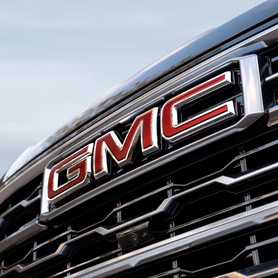 Close-Up on the Grille of a GMC Vehicle