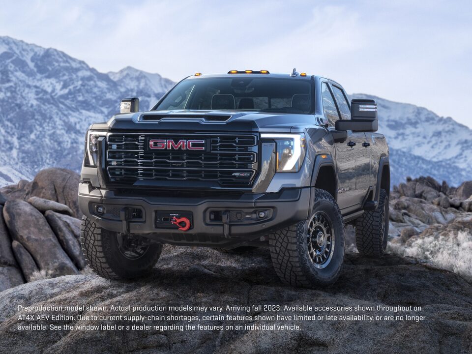 The 2024 GMC Sierra HD AT4X Parked on Top of a Rock