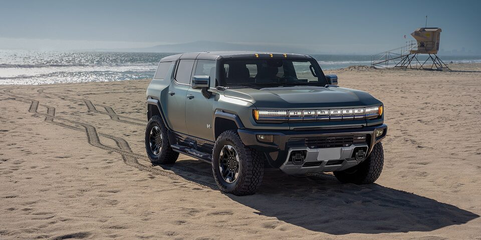 The Stunning HUMMER EV SUV Parked Off-Road on the Beach