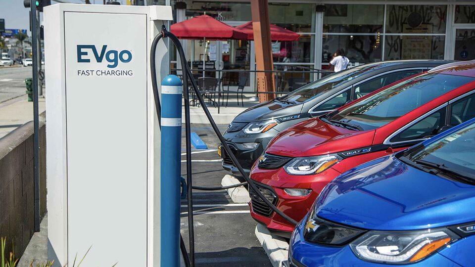 Electric Vehicles (EV) Charging at EVgo Fast Charging Station