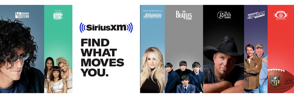 Banner image for SiriusXM page for GMC vehicles.
