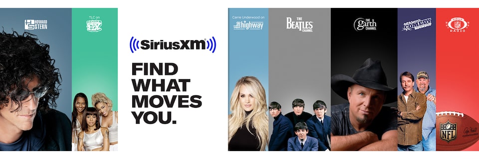 Banner image for SiriusXM page for GMC vehicles.