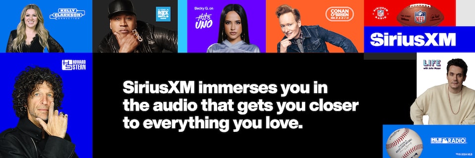 Banner image for SiriusXM page for GMC vehicles.