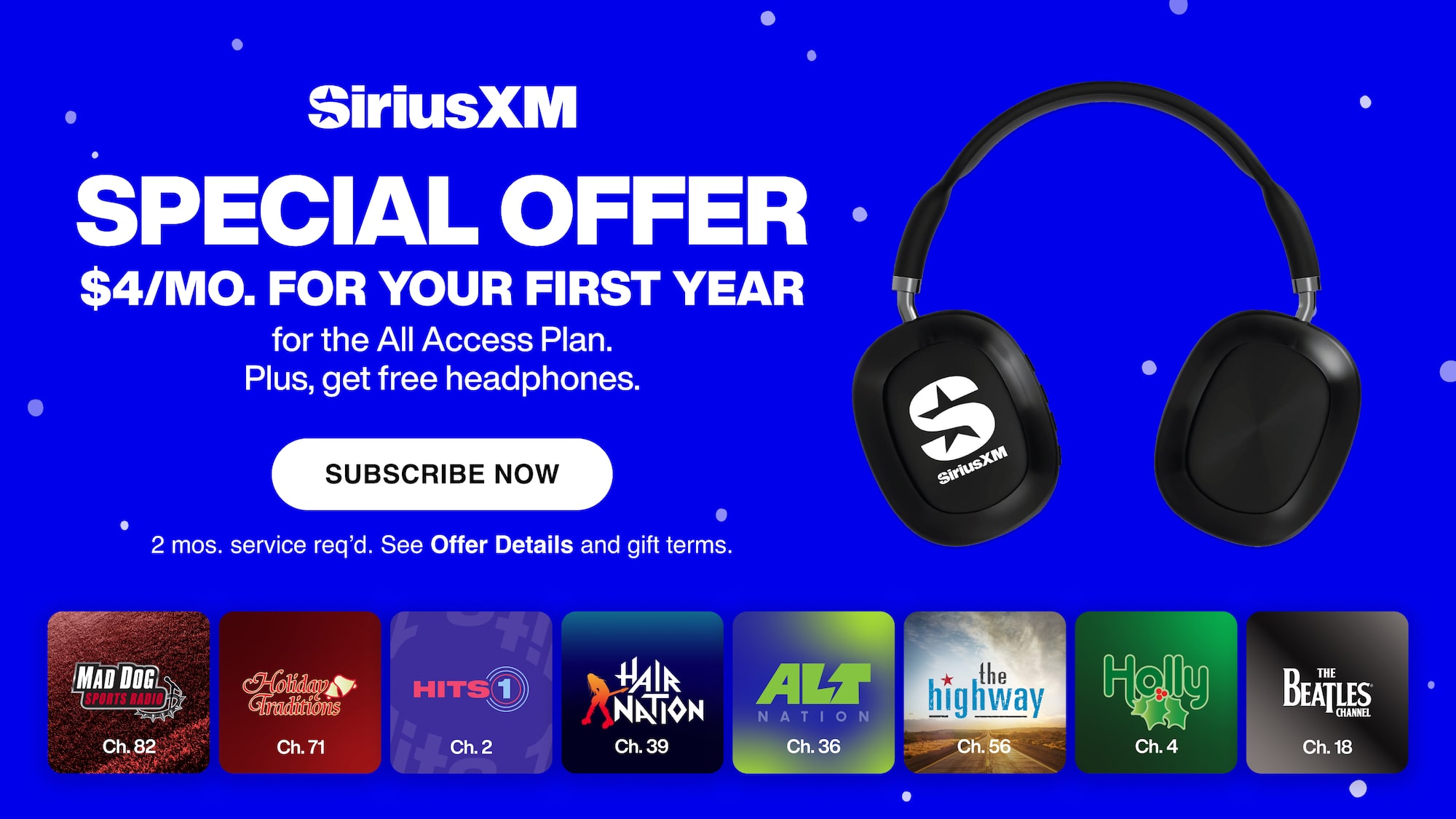 Banner image for SiriusXM page for GMC vehicles.