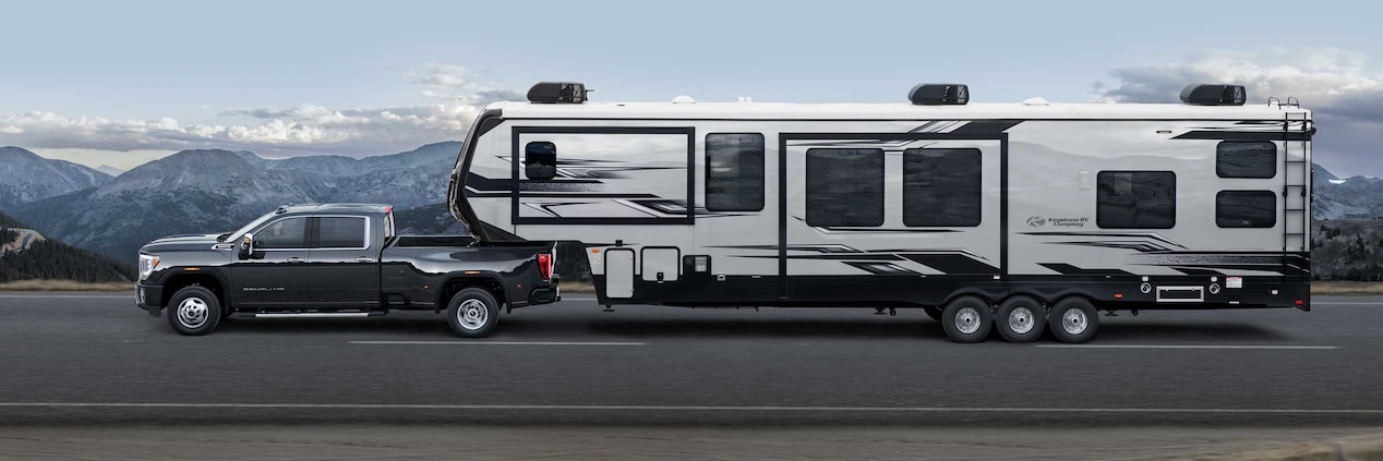 GMC Sierra 1500 towing a camper