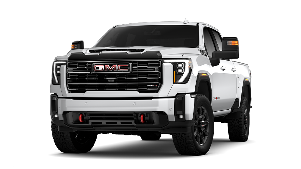 Front Three-Quarter View of the 2026 GMC Sierra 3500 HD in Summit White
