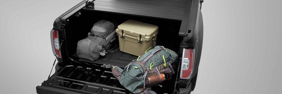 2022 GMC Sierra 1500 Carrying Camping Gear on Cargo Flat Bed