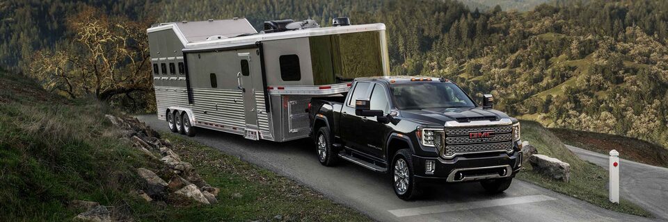 GMC Sierra HD towing trailer with ASA Smart Trailer