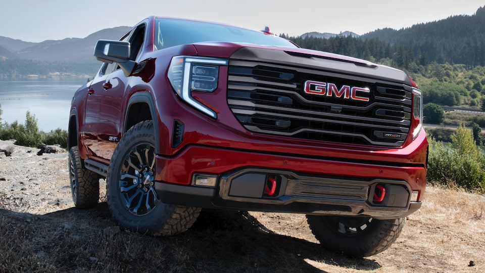 2022 GMC Sierra 1500 AT4 Off-Road Truck: Worms-Eye View Of Front Grille