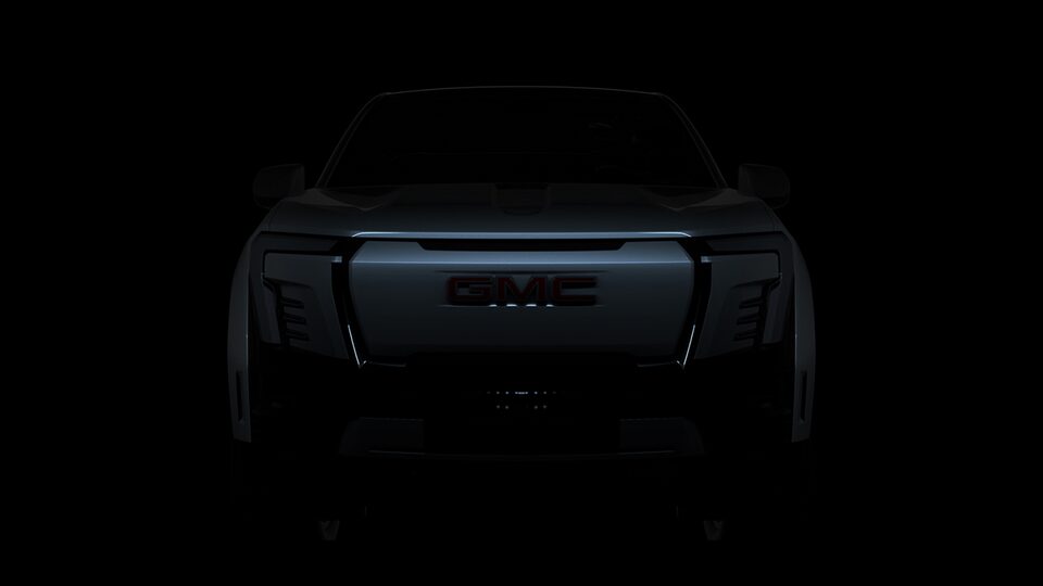 GMC Electric Sierra Denali Front Grille with Lights Off