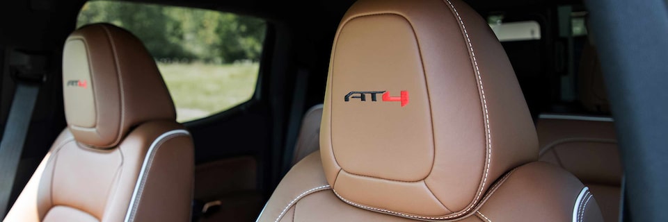 Interior view of the GMC Canyon AT4