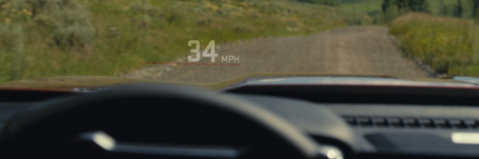 GMC Canyon AT4X Head-Up Display on the Windshield