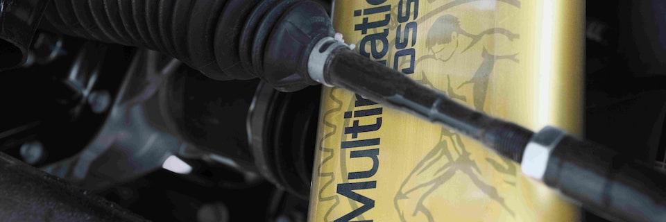 Closeup on the Interior Shocks of the Powerful New GMC Canyon AT4X