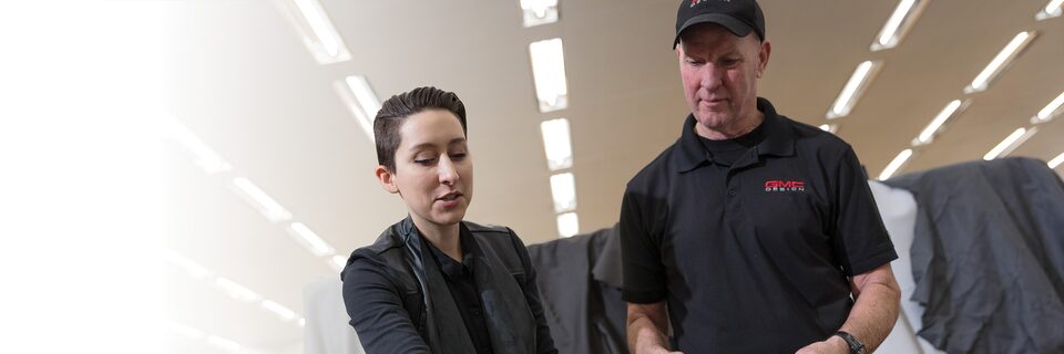 Hannah Dunbar creating the 2021 GMC Yukon Full-Size SUV