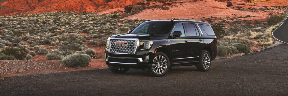 2021 GMC Yukon Full-Size SUV parked in desert