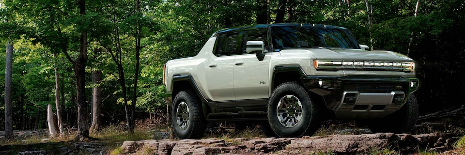 2021 GMC HUMMER EV electric truck passenger side exterior view