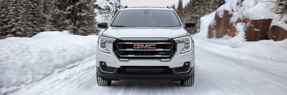 2022 GMC Terrain AT4 driving in the snow