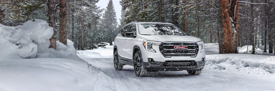 2022 GMC Terrain AT4 SUV Driving in Snow