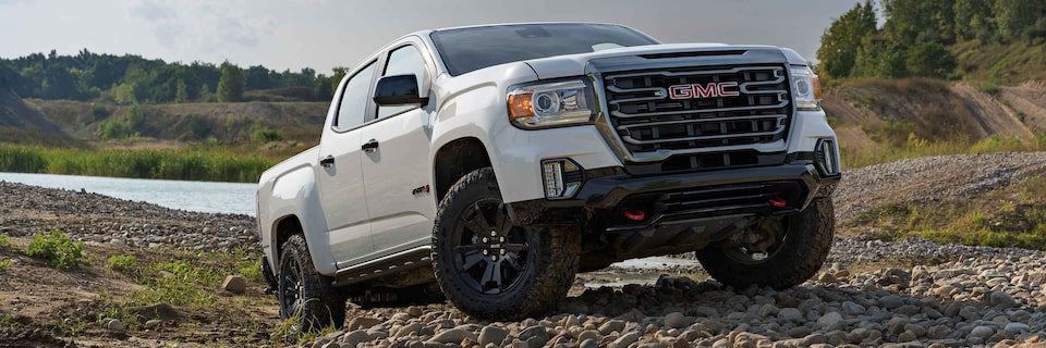 GMC Canyon AT4 Small Off-Road Truck front passenger side exterior view
