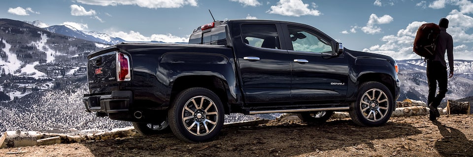 2019 GMC Canyon Denali Small Pickup Truck Side Exterior
