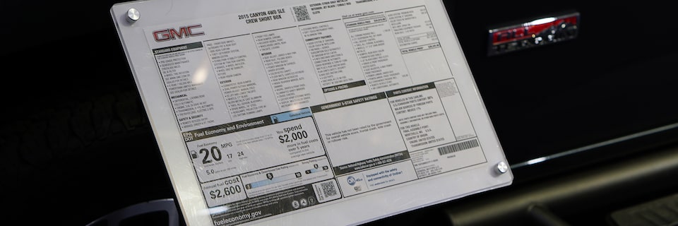 GMC life how to read window sticker article.
