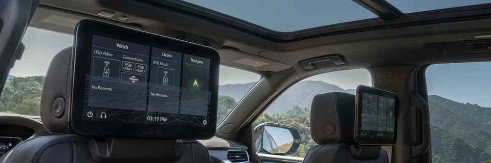 GMC Yukon Rear Seat Entertainment rear seat view