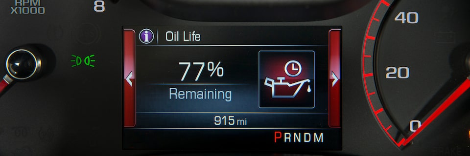 GMC life oil life monitor.