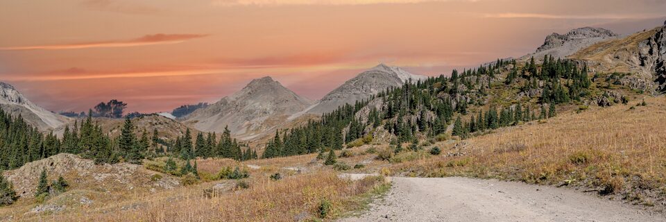 The Incredible Imogene Pass in Ouray, Colorado, During Sunset