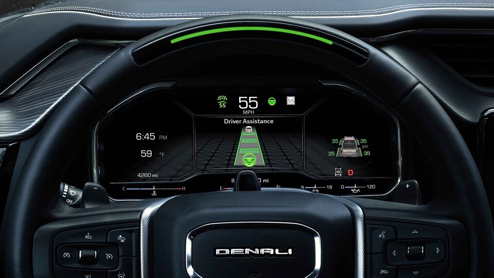 GMC Sierra Super Cruise in Instrument Cluster