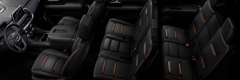 GMC Yukon AT4 Interior View of Black, Leather Seats