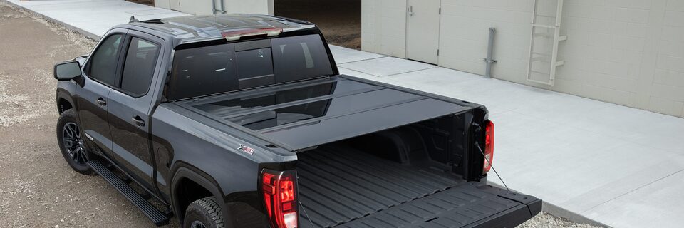 GMC life tonneau soft tri-fold cover.
