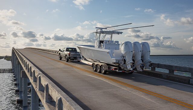 GMC life boat trailering.