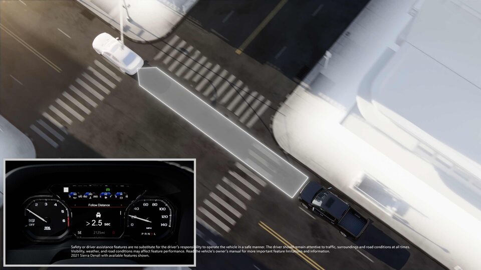Safety: Following distance indicator