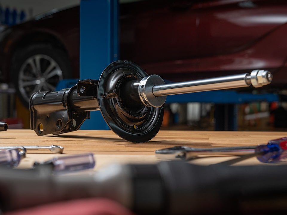 A Shocks and Struts Page with the Close-up of the Tool Sitting on Top of a Table
