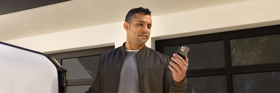 Man checking his myGMC app
