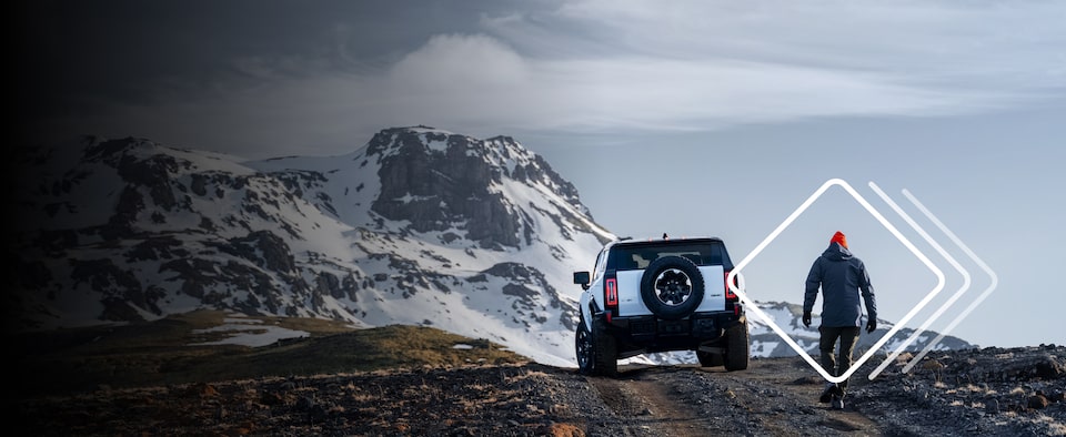 Hummer on a mountain