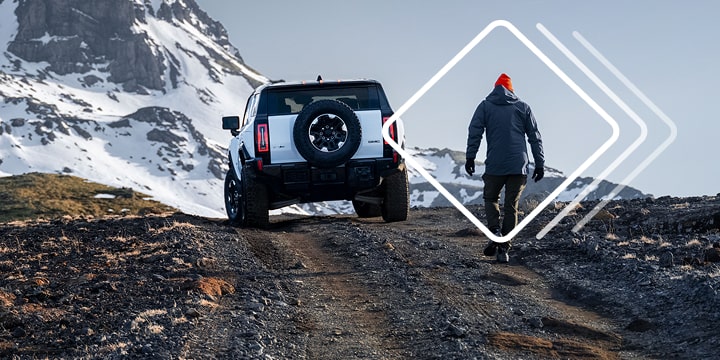 Hummer on a mountain