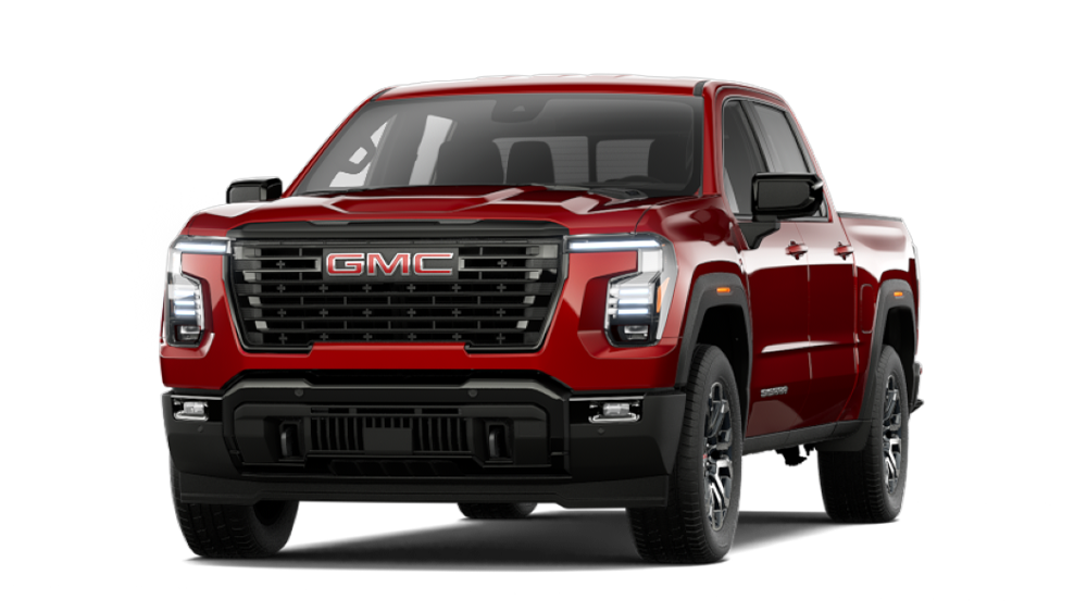 Front Three-Quarter View of a White 2025 GMC Sierra 1500 SLT Truck