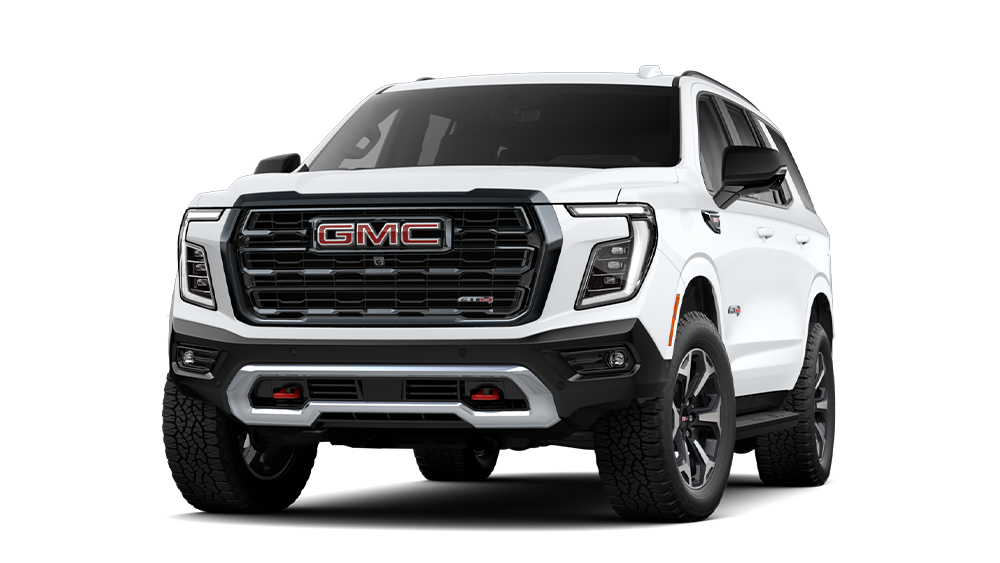 Front Three-Quarters View of the GMC Yukon AT4 Full-Size Off-Road SUV