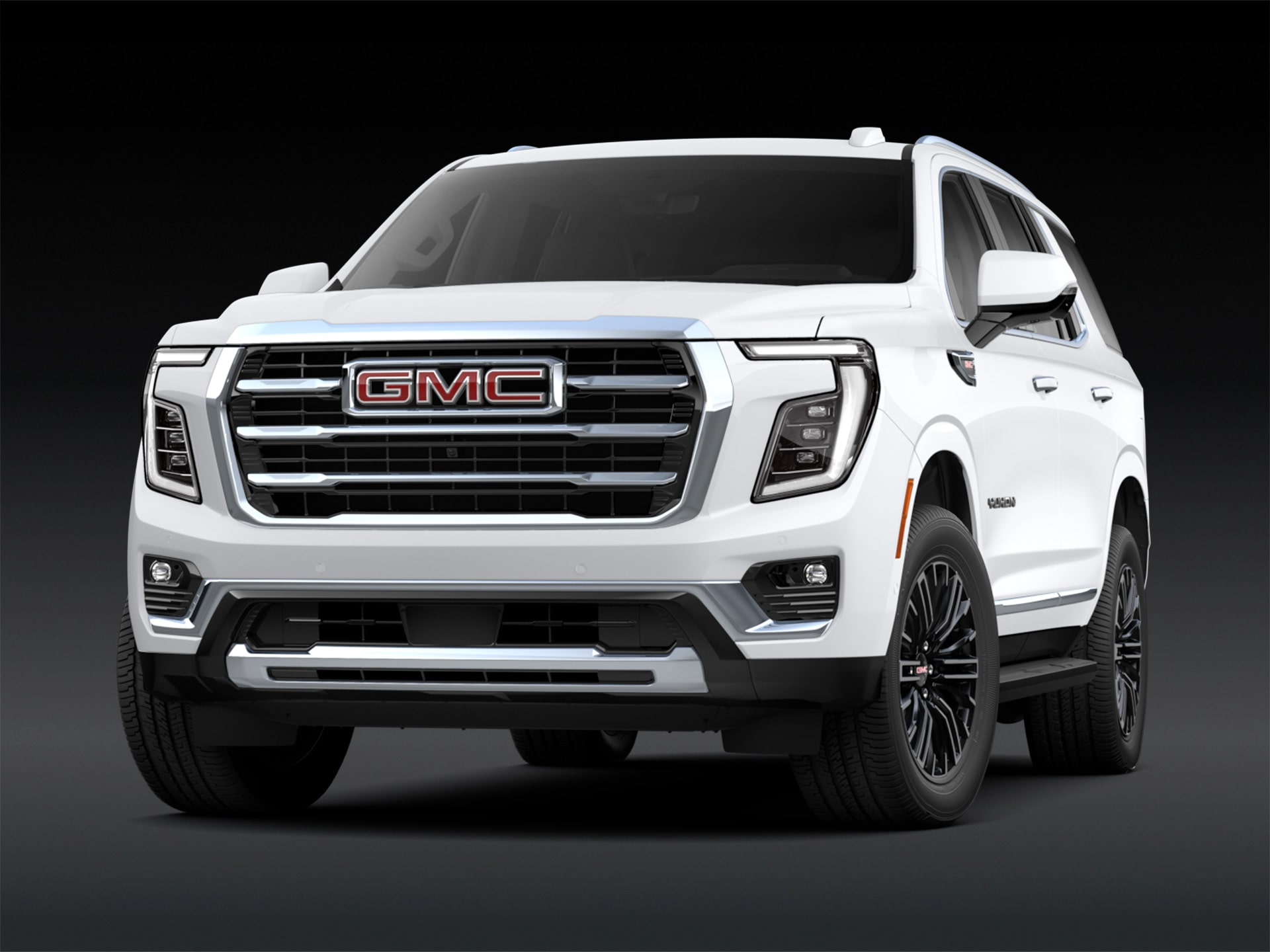 Front View of a White 2027 GMC Yukon Elevation