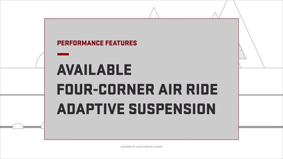available four-corner air ride adaptive suspension