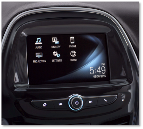 Display of GMC vehicle's using connected smartphone's voice assistant system