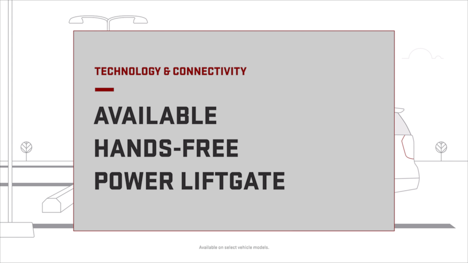 available hands-free power liftgate