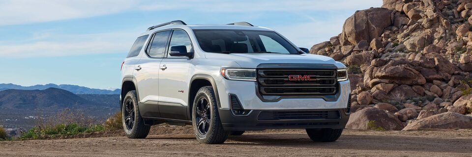 2023 GMC Acadia Parked on Mountain Road 