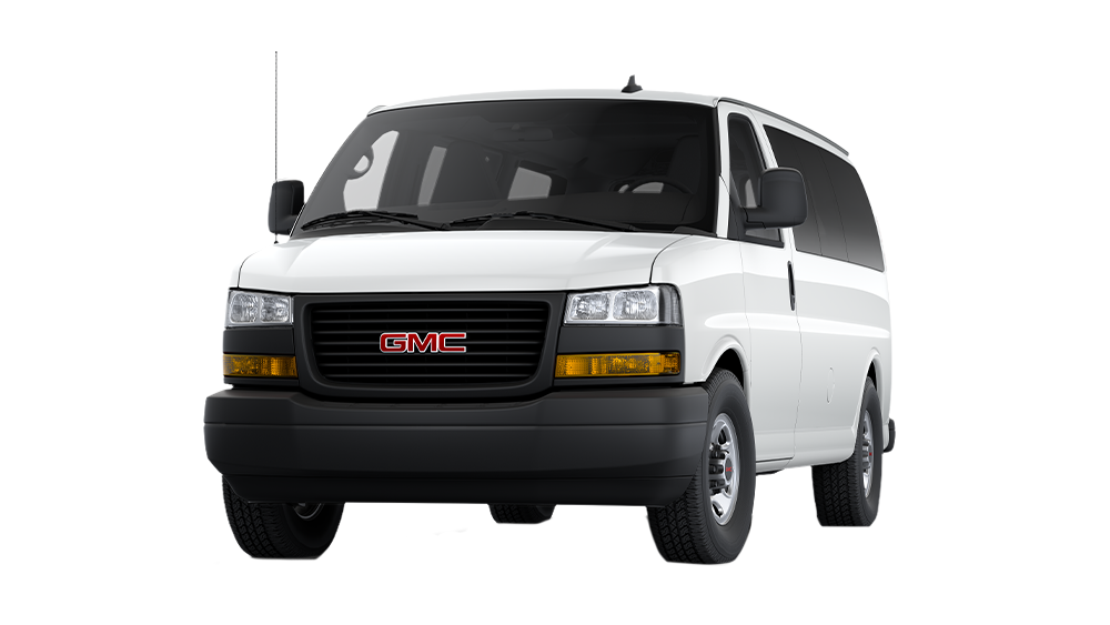 Front Three-Quarters View of the GMC Savana Cargo Van