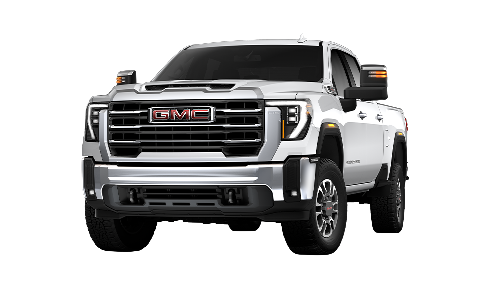 Front Three-Quarters View of the GMC Sierra 2500 SLT Heavy Duty Truck