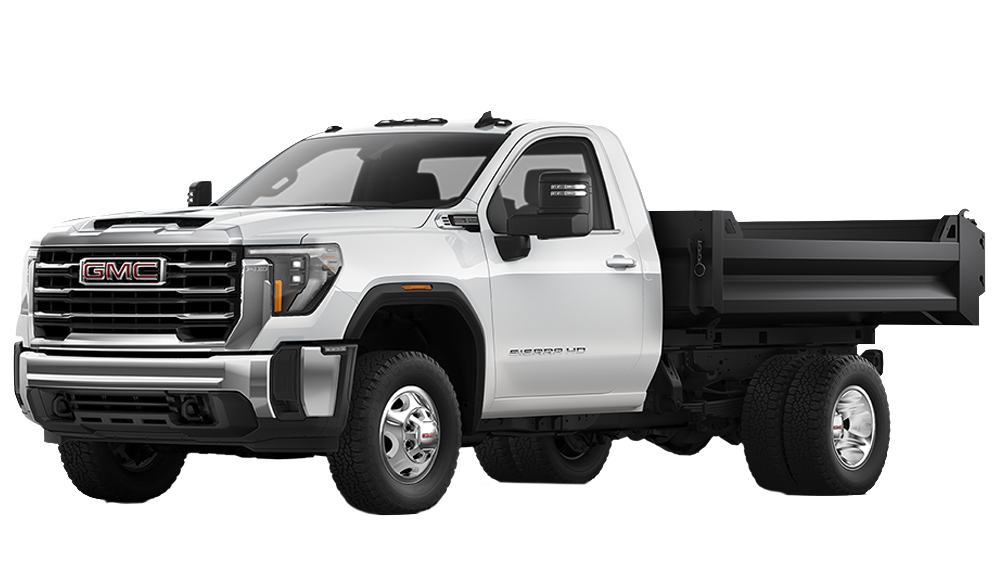 Front Three-Quarters View of the GMC Sierra Chassis Cab