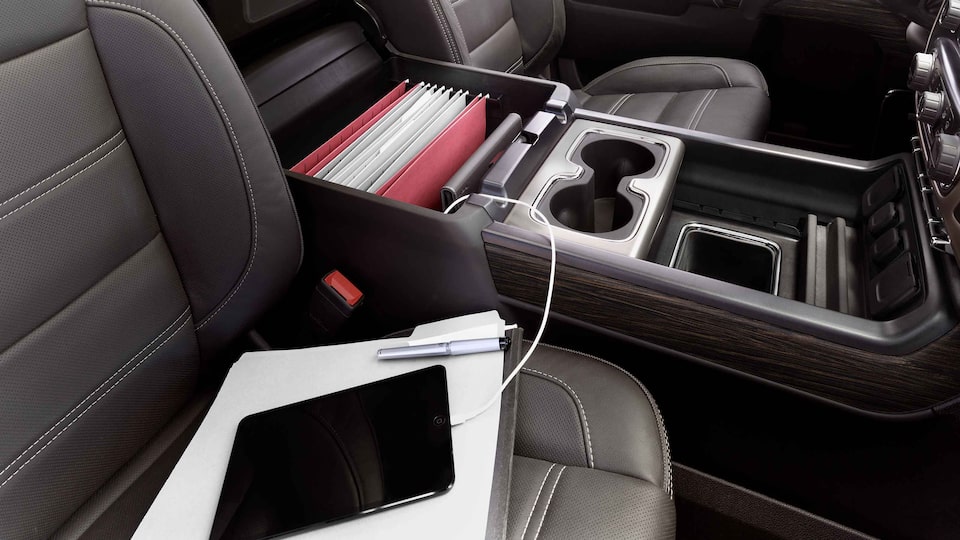 Charging iPad in 2021 GMC Commercial Vehicle