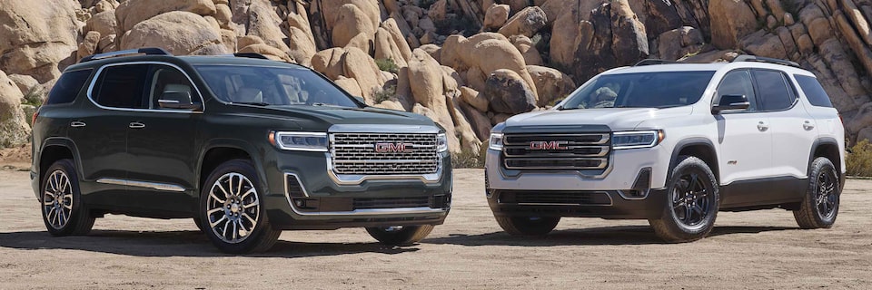 2021 GMC Acadia SLE & SLT, Acadia AT4, and Acadia Denali